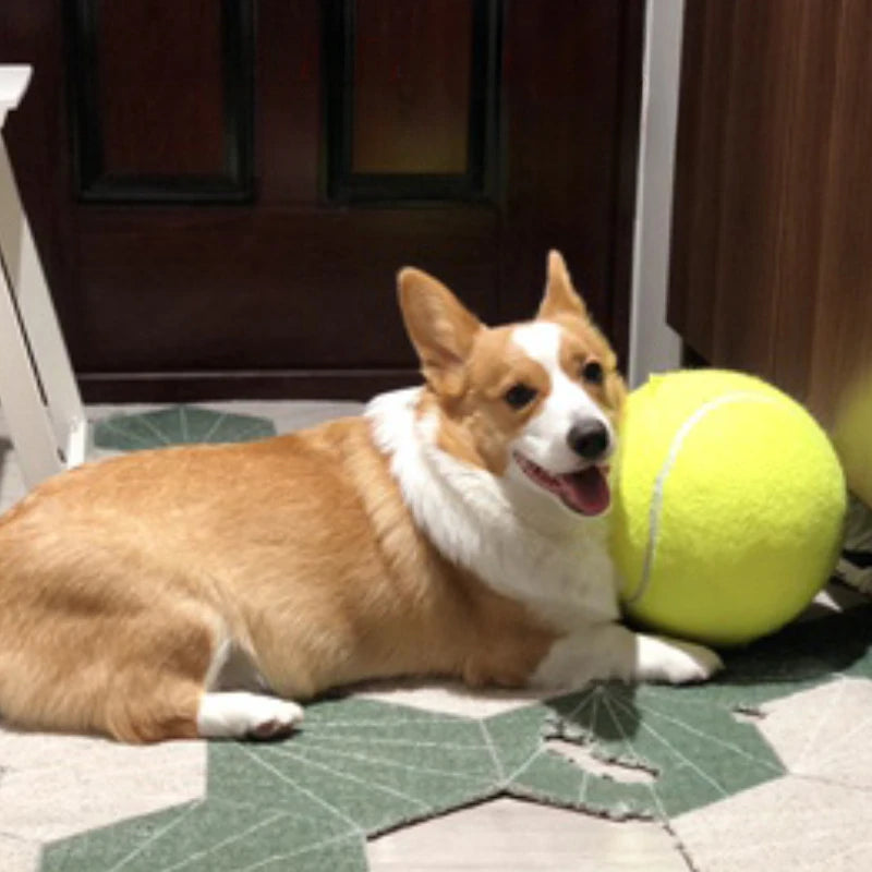 9.5 Inches Dog Tennis Ball Giant Pet Toy Tennis Ball Dog Chew Toy Signature Mega Jumbo Kids Toy Ball For Pet Supplies sporst