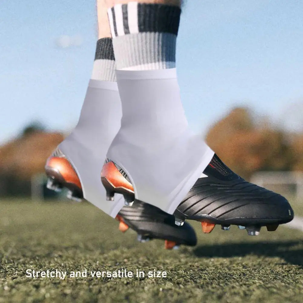 1 Pair Spike Foot Covers Super Soft High Elastic Slip Resistant Solid Color Spats Football Cleat Covers Sports Accessories