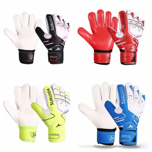 1 Pair Size 5-10 Goalkeeper Gloves Thickened Anti Slip Kids Football Goalie Gloves Professional Cushioning